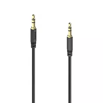 Hama Basic Line 3,5-mm-jack audiokabel, stekker naar stekker, 3 m, zwart