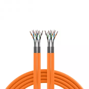 EFB Elektronik INFRALAN Cat.7 1000 AWG23 S/FTP 2x4P CPR Eca oranje 100m installatiekabel