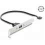 Delock USB 2.0 slotbeugel met 1 x EASY USB Type-A poort