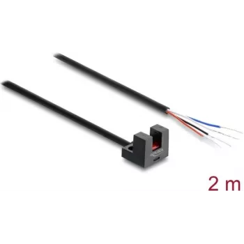 Delock vorklichtsluis 5 mm type L met 4 open kabeleinden NPN L/D selecteerbaar 2 m
