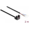 Delock lichtsluis vorkvormig 5 mm L-type met 4 open kabeleinden PNP L/D omschakelbaar 2 m