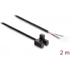 Delock vorklichtsluis 5 mm type F met 4 open kabeleinden NPN Light-ON/Dark-ON omschakelbaar 2 m