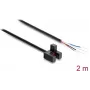 Delock vorklichtsluis 5 mm type F met 4 open kabeleinden NPN Light-ON/Dark-ON omschakelbaar 2 m