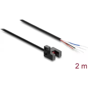 Delock vorklichtsluis 5 mm type R met 4 open kabeleinden NPN L/D omschakelbaar 2 m