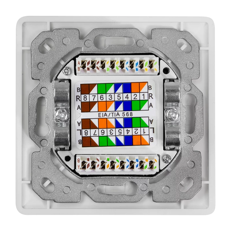 LOGILINK Cat.6A wandcontactdoos 2xRJ45 STP, verticaal, signaalwit