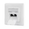 LOGILINK Cat.6A wandcontactdoos 2xRJ45 STP, verticaal, signaalwit