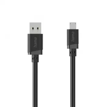 Hama USB-A naar micro-USB kabel, 2 m, zwart