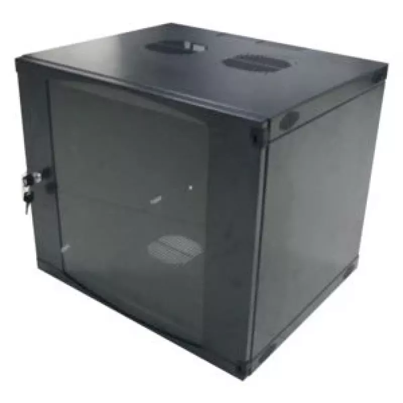 LogiLink 19 inch wandmontage-enkeldeelkast 6U, Flat Pack, zwart (RAL 9005)