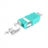 EFB Elektronik LC duplex OM3 multimode glasvezel-koppeling, flensloos, aqua, keramische huls