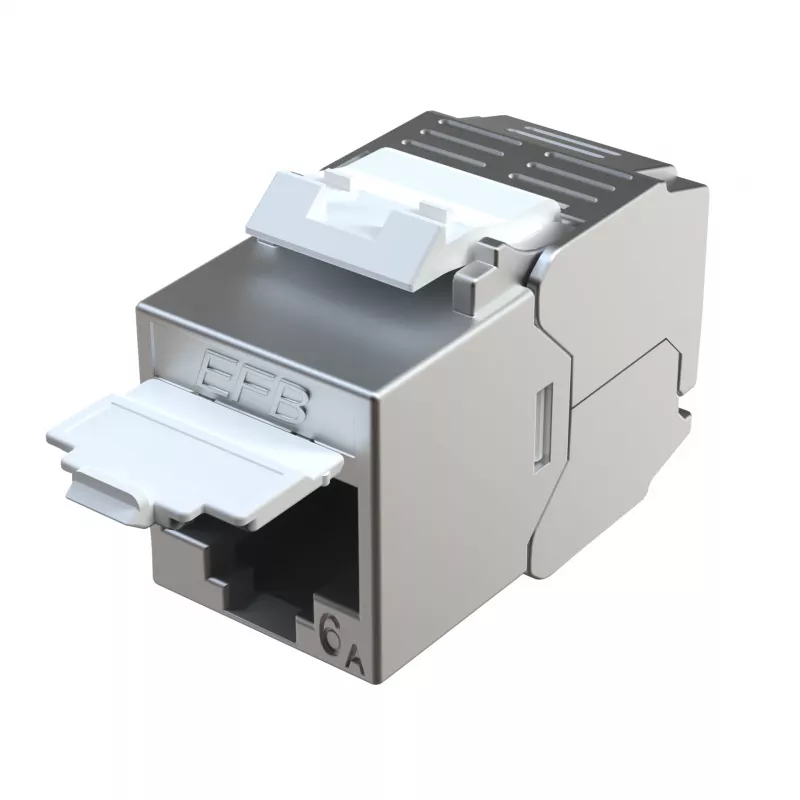 EFB Elektronik E-200130 Keystone slim/short Cat.6A afgeschermde zinkspuitgiet 10G module