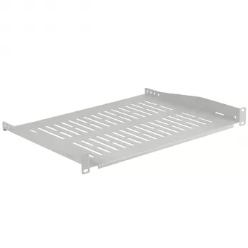 EFB Elektronik 19 inch 1U vast schap, 350 mm diep, 10 kg belasting, lichtgrijs RAL 7035