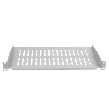 EFB Elektronik 19 inch 1U vast schap, 350 mm diep, 10 kg belasting, lichtgrijs RAL 7035