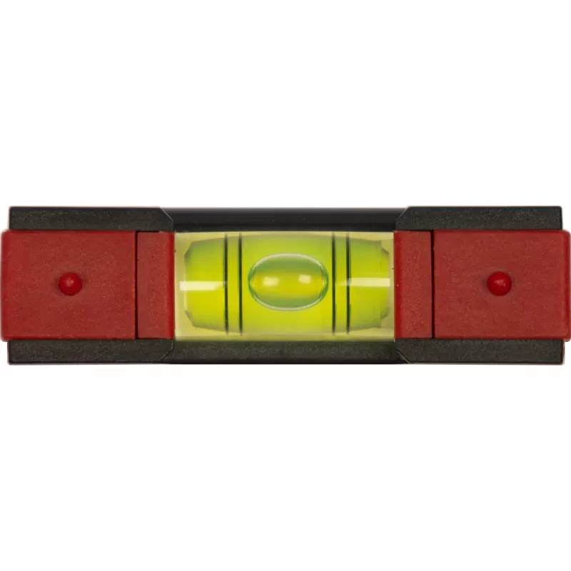 WIHA mini-waterpas Pocket 8 cm grijs/rood met magneet