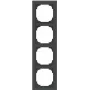 Busch-Jaeger future linear 4-voudig afdekraam, zwart mat