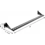 Delock 19 inch 1U kabelmanagementpaneel met verstelbare diepte 40-90 mm, zwart