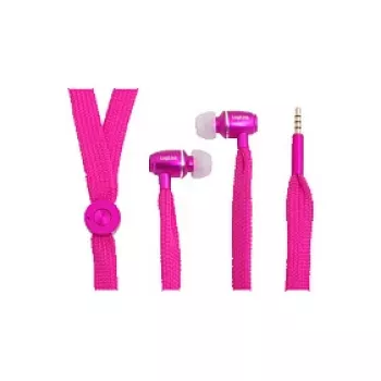 LogiLink stereo in-ear headset met microfoon, 3,5 mm, roze
