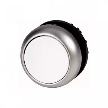 Eaton M22-D-W vlakke drukknop-actuator, moment, wit, 22,5 mm montage, IP66/IP67/IP69K