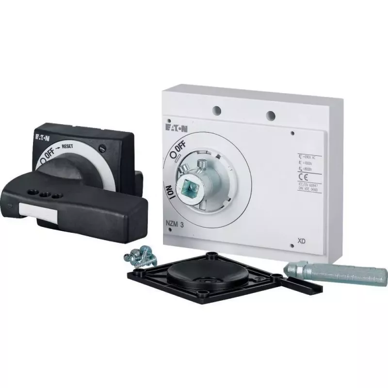 Eaton NZM3-XTVD-0 deurkoppeling-draaigreep, zwart, IP66, afsluitbaar