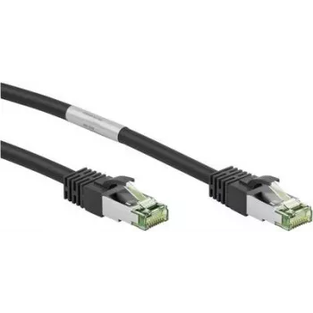Wentronic Goobay CAT 8.1 S/FTP (PiMF) patchkabel, 10 m, zwart, LSZH halogeenvrij, koper AWG 24