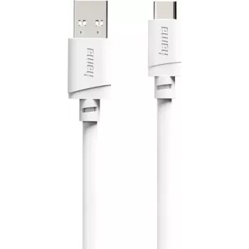 Hama USB-A naar USB-C kabel, 2 m, wit