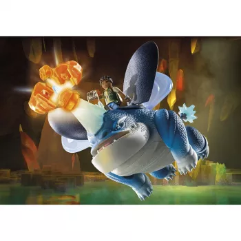 Playmobil 71082 Dragons: The Nine Realms - Plowhorn & D'Angelo met kristalrots-springfunctie