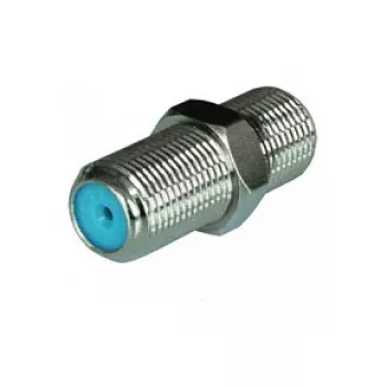 WISI DV 46HQ F-bus naar F-bus coaxiale adapter, 75 Ohm, 5-2400 MHz, klasse A afscherming, vernikkeld messing