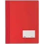 DURABLE DURALUX extra brede A4-snelhechter, rood-translucent PVC (verpakking van 25)