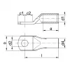 Klauke V2A RVS buiskabelschoen 16 mm² M8 ringkabelschoen 83V8