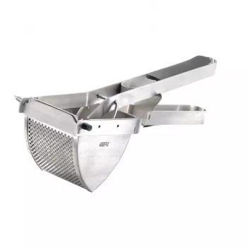 GEFU aardappelpers PANTARA van roestvrij staal met ergonomische greep, zilver/zwart