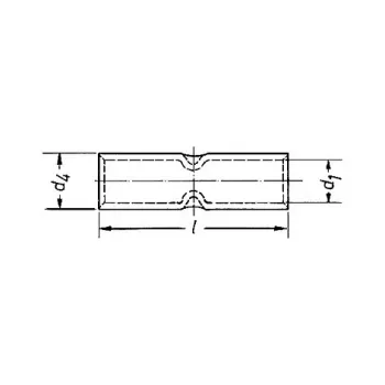 Klauke 25R koperen kabelschoen-verbinder voor 35 mm² geleider, ongeïsoleerd, 25 mm lengte
