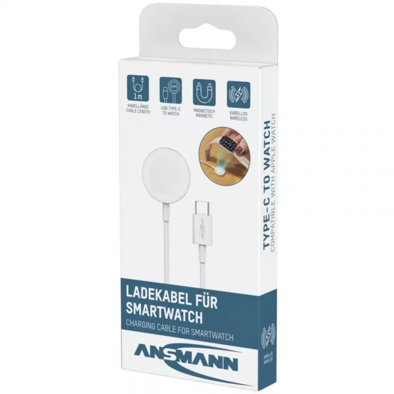 ANSMANN USB-C-oplaadkabel voor Apple Watch 100cm