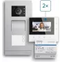 ABB Welcome Basic 2-draads video-deurintercomset voor twee-onder-een-kapwoning, 4,3-inch monitor, wit
