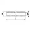 KLAUKE 28R koperen kerfverbinder voor 95 mm² kabel, DIN 46235, E-Cu