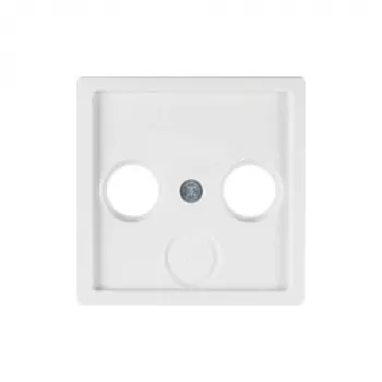 Berker 12036089 centraalplaat voor 2-gats en 3-gats antennedozen, zuiver wit