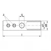 Klauke 553R buis-schroefverbinder, 16 mm², soldeergat, messing, vertind