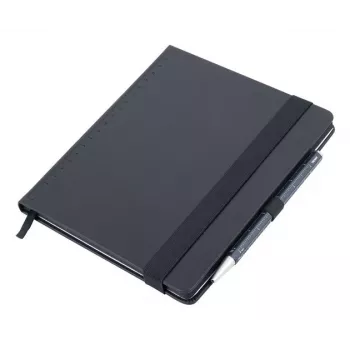 TROIKA BLACK SLIMPAD A5 notitieblok met donkerblauwe pen