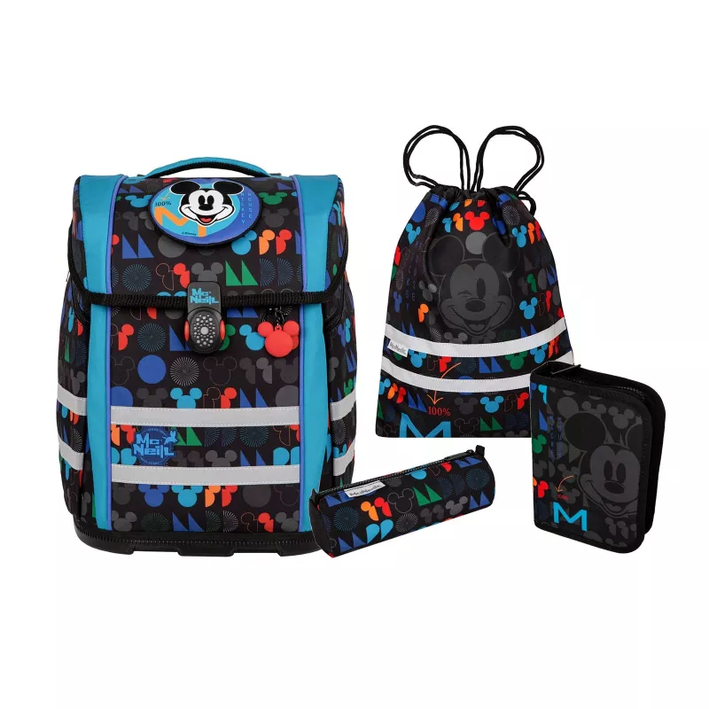 McNeill PERFECTO schooltas-set 5-delig Disney Mickey Mouse