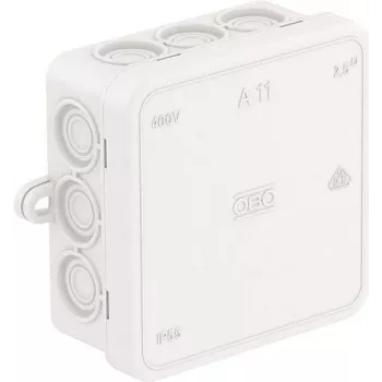 OBO A 11 HF RW lasdoos 85x85x40 mm halogeenvrij zuiver wit RAL 9010
