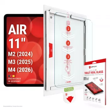 DISPLEX Tablet Real Glass displayschermfolie voor iPad Air 11 inch (2024/2025/2026) - gehard glas, 9H, HD helder