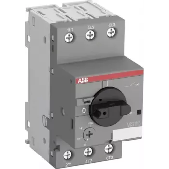 ABB MS116-0.25 motorbeveiligingsschakelaar, 0,16-0,25 A, 3-polig, klasse 10