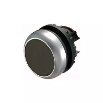 Eaton M22-D-S vlakke drukknop actuator, zwart, momentaan, 22,5mm, IP66/IP67/IP69K