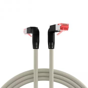 EFB Elektronik K4137GR.2 Cat.6A S/FTP LSZH patchkabel, Draka UC900 TM21, 2x90 graden, 2 m, grijs