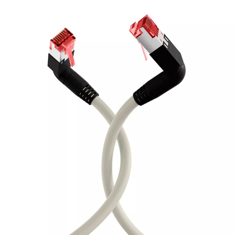 EFB Elektronik K4137GR.2 Cat.6A S/FTP LSZH patchkabel, Draka UC900 TM21, 2x90 graden, 2 m, grijs