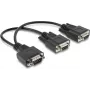 Delock Y-splitter-kabel D-Sub 9 stekker naar 2 x bus met schroeven 25 cm