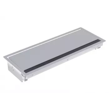 Bachmann CONI Long inbouw-stekkerdoos met 3 Schuko-stopcontacten, zilver aluminium