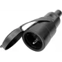 Bachmann BM0028125 massieve rubberen beschermkap met deksel voor Schuko-koppeling, zwart