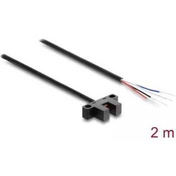 Delock 5 mm vork-lichtsluis type K met 4 open kabeleinden, NPN, licht-/donkerschakeling, 2 m