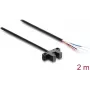 Delock 5 mm vork-lichtsluis type K met 4 open kabeleinden, NPN, licht-/donkerschakeling, 2 m