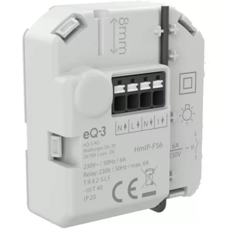 Homematic IP inbouw-schakelactor 6 A (3-pack)
