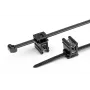 HellermannTyton T50ROSEC4A-PA66W-BK kabelbinder met kerstboombevestigingsclip, 200mm x 4,6mm, zwart, 100-pack